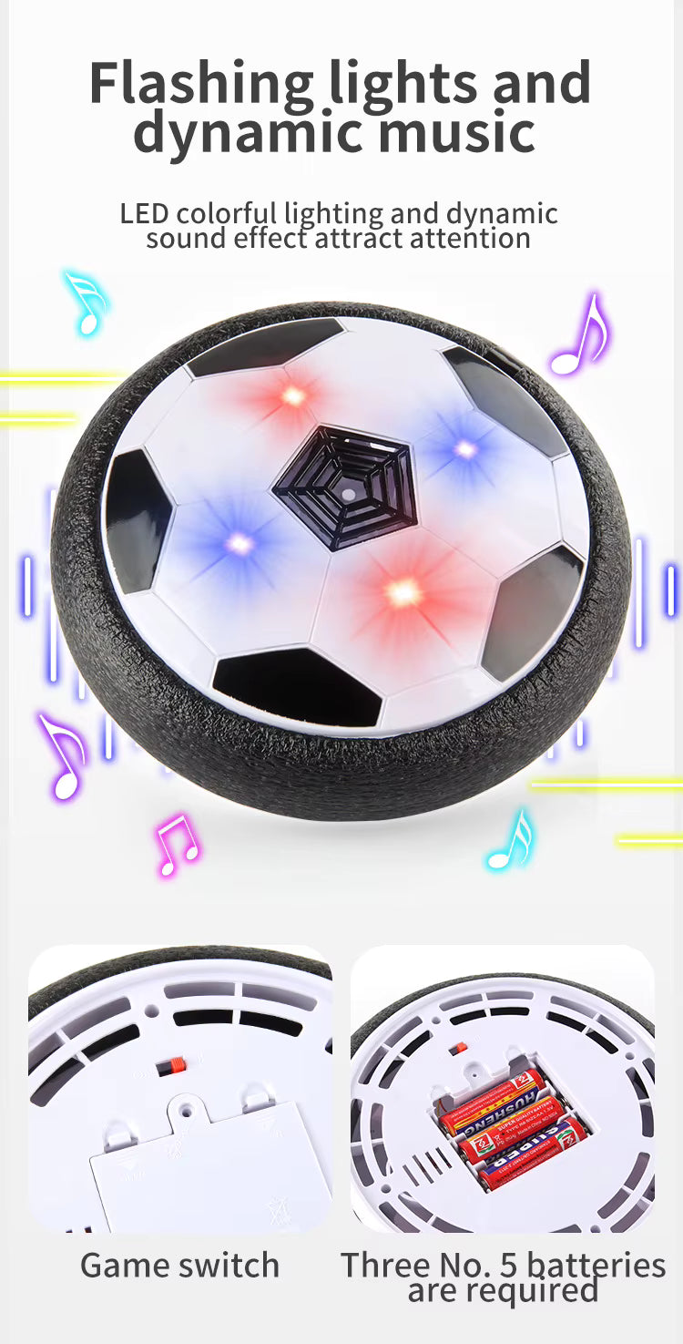 2pcs Manufacturer Supply 18CM Light Music Electric Floating Football Indoor Outdoor Sports Toy Hot Sale for Street Stall Made Plastic